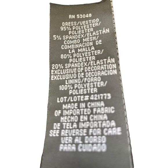 Morgan & Co Womens Formal Evening Long Maxi Dress Rhinestones Black Size 7/8 - Picture 8 of 9